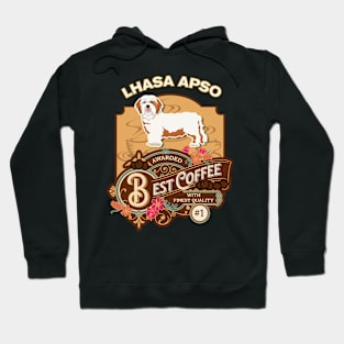 Lhasa Apso Best Coffee - Dog Owner Coffee Lover Gifts Hoodie